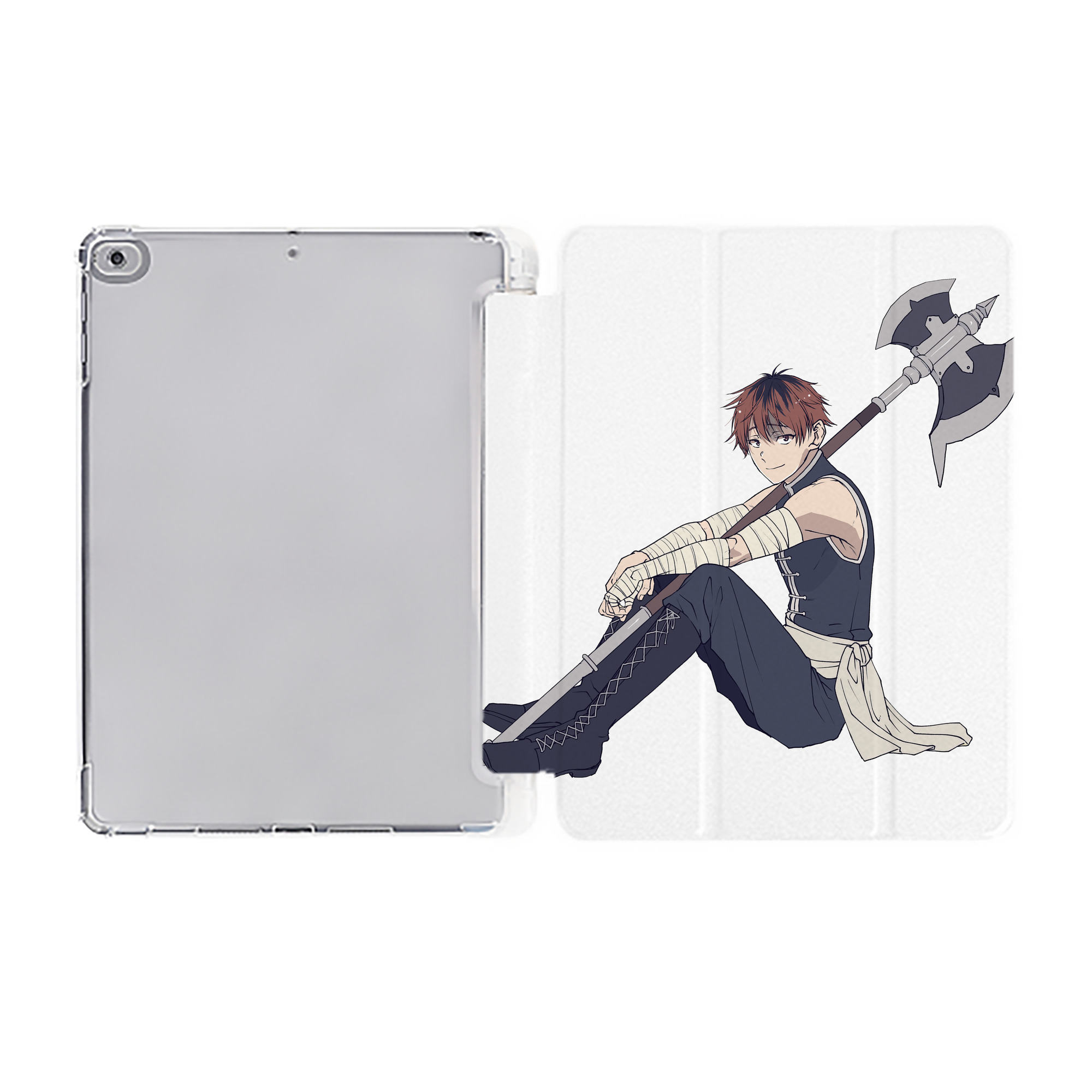 （画像用） 葬送のフリーレン Frieren IPad ケース ペン収納付き 三つ折りスタンド PUレザー×シリコン 対応機種9.5/10.5/10.9インチ